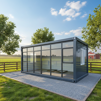 Solution d'espace de travail instantanée : conteneur de bureau/atelier modulaire en acier de 20 pieds à déploiement rapide, écologique et résistant au vent