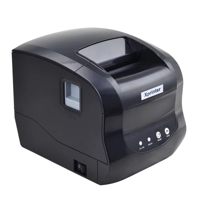 Xprinter XP-365B USB & WiFi Black Label Maker Connection Label Printer Black Direct Thermal Printer for Office Use