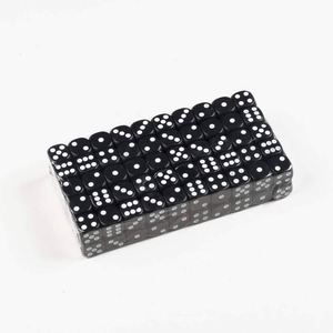 Juego de Dados DND de Acrílico Negro de Fábrica con Puntos Blancos, Esquinas Redondeadas, Personalizados, 6 Caras, 16 mm - Product Image 4