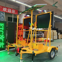 Panneau LED de meilleure qualité pour remorque mobile à message variable Panneau solaire portable à message variable Amber Traffic Trailer Vms Board