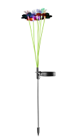 Lumière solaire décorative en forme de fleur pour pelouse, éclairage d'ambiance pour jardin, cour, IP44 étanche, 6 pièces, lumière solaire de jardin en forme de fleur