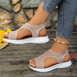 Sandales de sport à semelle épaisse pour femmes, style été, nouvelle collection, sandales de plage respirantes à bout ouvert, vente en gros - Product Image 6