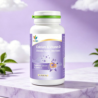 Comprimés à croquer YUZIBO Calcium Vitamine D pour une meilleure densité osseuse et la santé des articulations - Complément alimentaire pour adultes