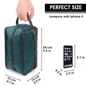 Trousse de Toilette de Voyage pour Homme, Petite Trousse de Toilette avec 3 Compartiments et Poches en Filet, Organisateur de Rasage Durable pour la Salle de Sport, le Camping et les Voyages - Product Image 5