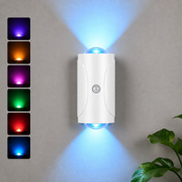 Lampe murale LED à triple induction RGB 16 couleurs pour chambre à coucher, lumière d'ambiance nocturne
