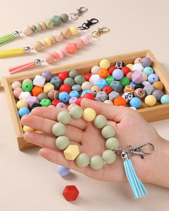 BPA Free Food Grade Silicone <strong>Teething</strong> Beads 9mm 12mm 15mm 19mm Round Focal Beads for Pen Baby <strong>Teething</strong> <strong>Jewelry</strong> Making Keychain - Product Image 4