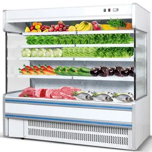 MUXUE Supermercato aria tenda cabinet frigo dispositivo di raffreddamento di visualizzazione display Open Chiller Per La Verdura Frutta latte MX-FMG1500F-C