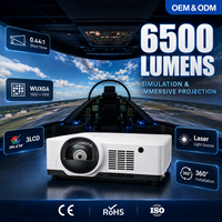 Projecteur laser à courte focale WUXGA 6500 lumens 3LCD pour une expérience immersive en salle, exposition et simulation