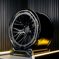 Jantes forgées sur mesure en 2 parties 6061-T6 avec anneau aérodynamique 19 20 21 22 pouces, design maillé, jantes en alliage compatibles avec le style CR13 AERO+ V2