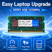Module de mémoire RAM pour ordinateur portable RuiChu DDR3 4 Go 1333 MHz ECC PC3-10600 204PIN SODIMM, mise à niveau universelle compatible pour ordinateur portable