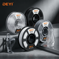 Filamen PETG DEYI 1.75mm 1KG Suhu Pencetakan 240C Proses Ekstrusi Pencetakan 3D untuk Semua Printer Pabrik Zhejiang Cina