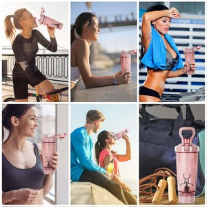 Taza de autoagitación automática recargable eléctrica personalizada para café, leche, polvo de proteína de Fitness para botella coctelera, bebida de plástico - Product Image 5