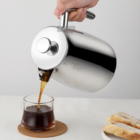 HIGHWIN Presse française à double paroi en acier inoxydable 304 à usages multiples 350ml 800ml 1000ml Cafetière à presse française