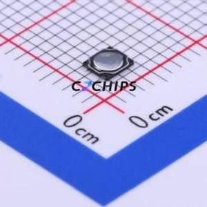 1TS016B-1800-0450-CT Tactile Switch SMD,2.6x3mm Switch Single Pole Single Throw Round Button 1.8N Vertical Mount - Product Image 1