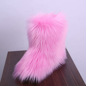 Chaussures en fourrure <span class=keywords><strong>pour</strong></span> bébés et tout-petits, ensemble de chaussures poilues, de luxe, Petite et pelucheuses, vrai renard, coupe, bottes <span class=keywords><strong>pour</strong></span> garçons et filles, nouveau, 2021 - Product Image 5