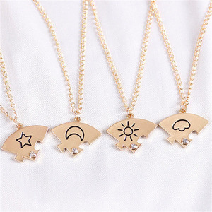 G2588 all'ingrosso Colliers De Meilleur Ami <span class=keywords><strong>Amitie</strong></span> Star Sun Moon Besties amicizia migliori amici BFF collana per 4 ragazze gioielli - Product Image 2