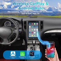 Radio de coche Android con pantalla vertical estilo Tesla de 13.6 pulgadas Navihua para Infiniti G37 G35 Q40 Q60 2007-2015, GPS, navegación y Carplay.