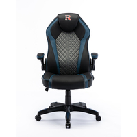 Nouvelle conception, fauteuil de bureau et de jeu ergonomique en cuir PU, pivotant à 360°, avec accoudoirs relevables réglables et personnalisables