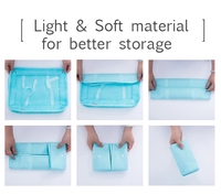 Ensemble de 8 sacs organisateur de voyage bon marché, cubes d'emballage de bagages de grande capacité, sac de rangement de linge de voyage étanche personnalisé avec logo