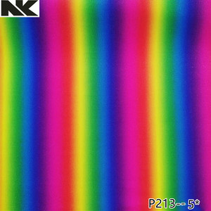 P213 Bề Mặt Mịn Fine Glitter Gradient Rainbow Dệt May Sản Phẩm Da PU Nhân Tạo - Product Image 6