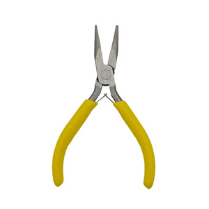 צבת מחודדת מיני 5 אינץ' ללא שיניים וללא להבים, פלדת פחמן גבוהה, ידית צהובה, כלי עשה זאת בעצמך לתכשיטים - Product Image 1