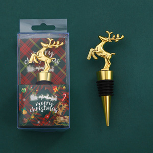 Bouchon de bouteille en métal en forme de renne de Noël, bouchon de bouteille de vin, cadeau de fête, décoration - Product Image 4