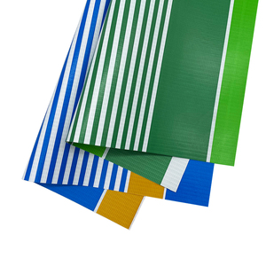 Red White Stripe Heavy Duty <strong>Poly</strong> Market Stall Tarpaulin for Sunshade Tent <strong>Awning</strong> - Product Image 3