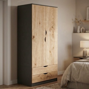 Mueble de Dormitorio Moderno, <span class=keywords><strong>Armario</strong></span> de Madera con 2 Puertas, Organizador de Ropa, Guardarropa - Product Image 6