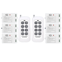 Interrupteur à distance à huit boutons KAIYI, 220V 10A IP65, portée de 10m à 50m, sans fil RF, alimenté par batterie, matériau ABS, contrôle