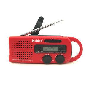Cho kchibo xách tay khẩn cấp Hand Crank đài phát thanh AM <span class=keywords><strong>FM</strong></span> 2 thương hiệu điện thoại <span class=keywords><strong>Radio</strong></span> Charger LED Đèn pin SOS chức năng báo động làm bằng nhựa - Product Image 2
