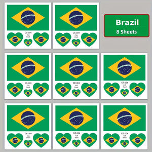 Tatuaje Temporal de Bandera de Países, Tatuaje Falso Nacional, Tatuaje Deportivo, Adhesivo Temporal para la Cara, Tatuaje para Fanáticos del Fútbol - Product Image 3