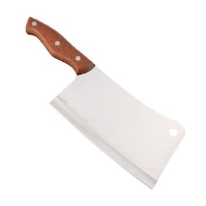 Yangjiang Stainless Steel Meat Cleaver 20cm Blade Red Oak Handle Kitchen Knife Household Use - Product Image 5