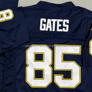 Jersey de Fútbol Americano <span class=keywords><strong>Antonio</strong></span> Gates Azul Polvo Retro, Listo para Enviar, de la Mejor Calidad y Cosido - Product Image 2