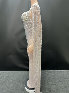 Новое Y3764-B, Прямая поставка, Новое поступление, роскошное платье для выпускного вечера, элегантное вечернее платье со стразами, накидка с рукавами для вечеринки - Product Image 5