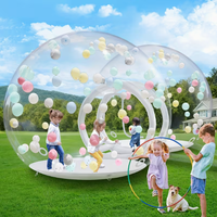 Dôme gonflable double bulle transparent en PVC de 3m x 4m pour extérieur, jardin et usage commercial