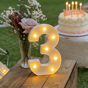Signes géantes personnalisées de grand nombre de 3 pieds 4 pieds 5 pieds Signes de lettres de chapiteau d'<span class=keywords><strong>anniversaire</strong></span> 3d à LED Décorations de bureau intérieures et extérieures Éclairage de fête - Product Image 6