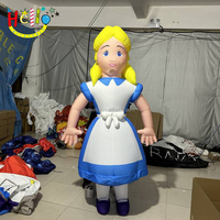 Costume gonflable de personnage de scène, costume de femme de chambre blonde gonflable