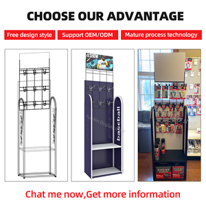 Nhiệm Vụ Ánh Sáng Duy Nhất Hai Mặt Kim Loại Sắt Kệ Hiển Thị Giá Bán Lẻ Cửa Hàng Móc Giá Công Cụ Đứng Với Lớp Móc Thiết Kế - Product Image 2