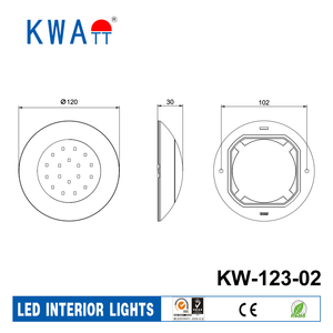 Usine bonne qualité 4.7 pouces <span class=keywords><strong>12V</strong></span> Ronde <span class=keywords><strong>LED</strong></span> Auto Intérieur dôme plafonniers <span class=keywords><strong>pour</strong></span> Caravane, Cabine, RV Avec DU CE RoHS - Product Image 4