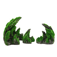 Baboney Grotte artificielle en résine pour aquarium et salon, cachette, paysage minimaliste, décoration aquatique, boîte de mousse