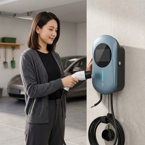 Nouvelle borne de recharge murale pour véhicules électriques AC 7kW 22kW Type 2 avec écran LED, certification IP55 CE - Product Image 2