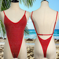 Bikini sexy pour femme avec tissu de plage en strass et maillot de bain en cristal Bikini en cristal