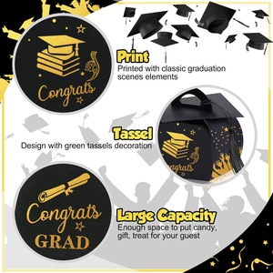 Cajas de regalo de graduación al por mayor, caja de dulces de <span class=keywords><strong>clase</strong></span> de decoraciones de graduación con borla para suministros de favores de fiesta de graduación - Product Image 5