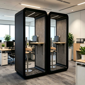 <span class=keywords><strong>Cabine</strong></span> téléphonique insonorisée préfabriquée sur mesure, mini-borne acoustique pour appels privés en centre commercial ou bureau - Product Image 3