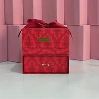 Boîte cadeau à tiroir double couche avec estampage d'aluminium pour mariage, noël, fête d'anniversaire, bonbons, cosmétiques, boîte à friandises décorative