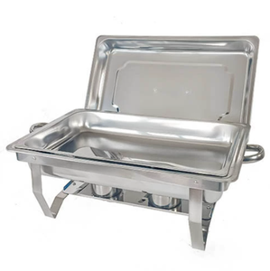 Plats de service en acier inoxydable 410 de qualité alimentaire, écologiques, capacité 9L, ensemble chauffe-plats pour <span class=keywords><strong>buffet</strong></span>, idéal pour l'hôtellerie - Product Image 2
