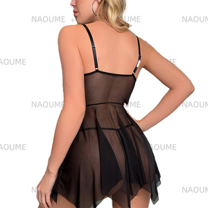 2024 nuova vendita calda femminile biancheria erotica da donna camicia da notte perizoma Set Sexy biancheria da notte in pizzo lingerie sexy per le donne - Product Image 4