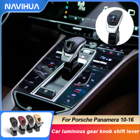 NaviHua Intérieur pour Porsche Panamera 970 2010-2016 Kit de mise à niveau de la transmission numérique à LED avec pommeau de levier de vitesse éclairé d'origine