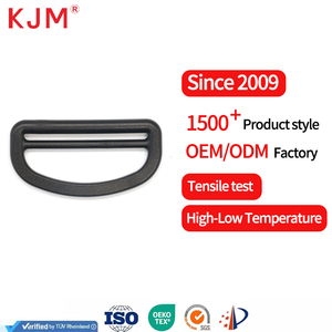 Fibbia Triangolare Regolabile Vintage di Lusso con Anello a D, Parti per Cinghie, Chiusura a Passante 50mm in Materiale POM Nero - Product Image 1