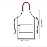 Tablier de Serveur Imperméable Personnalisé avec Logo, pour Chef, Boulanger, Barbier, Lavable en Machine, avec Poche, pour Adulte